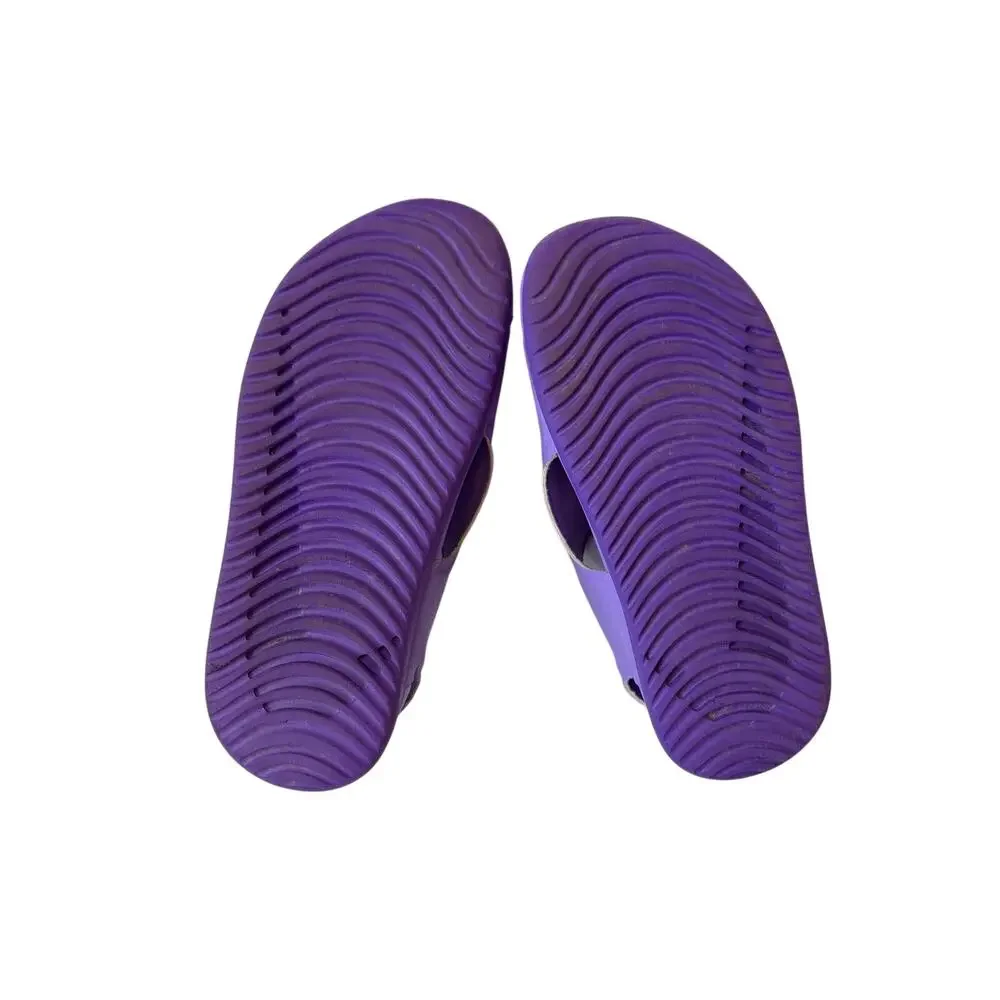 Nike Sunray Adjust 5 Sandals Girls 11C Purple Hook & Loop Water Shoes AJ9076